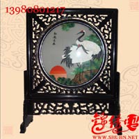 老年礼品松鹤双面绣